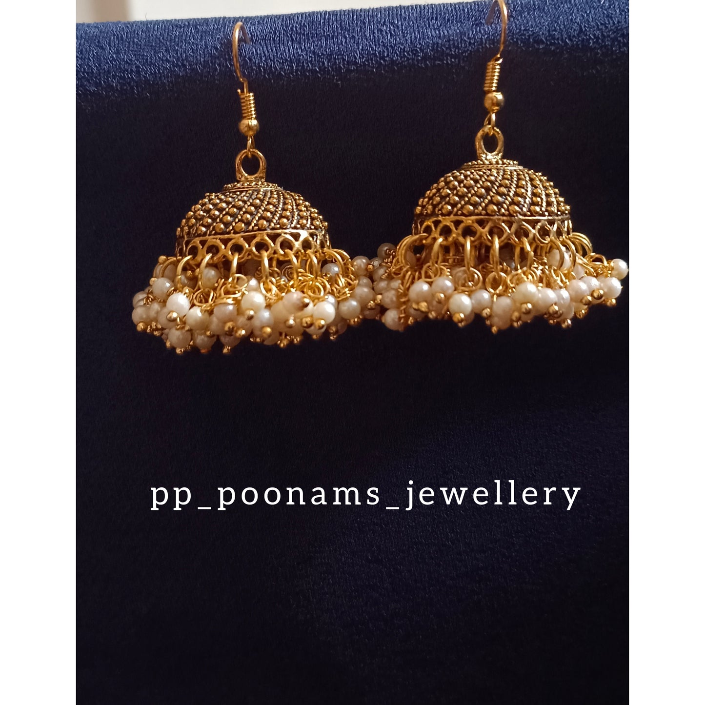 Beautiful Heavy Golden Loreal Jhumkas
