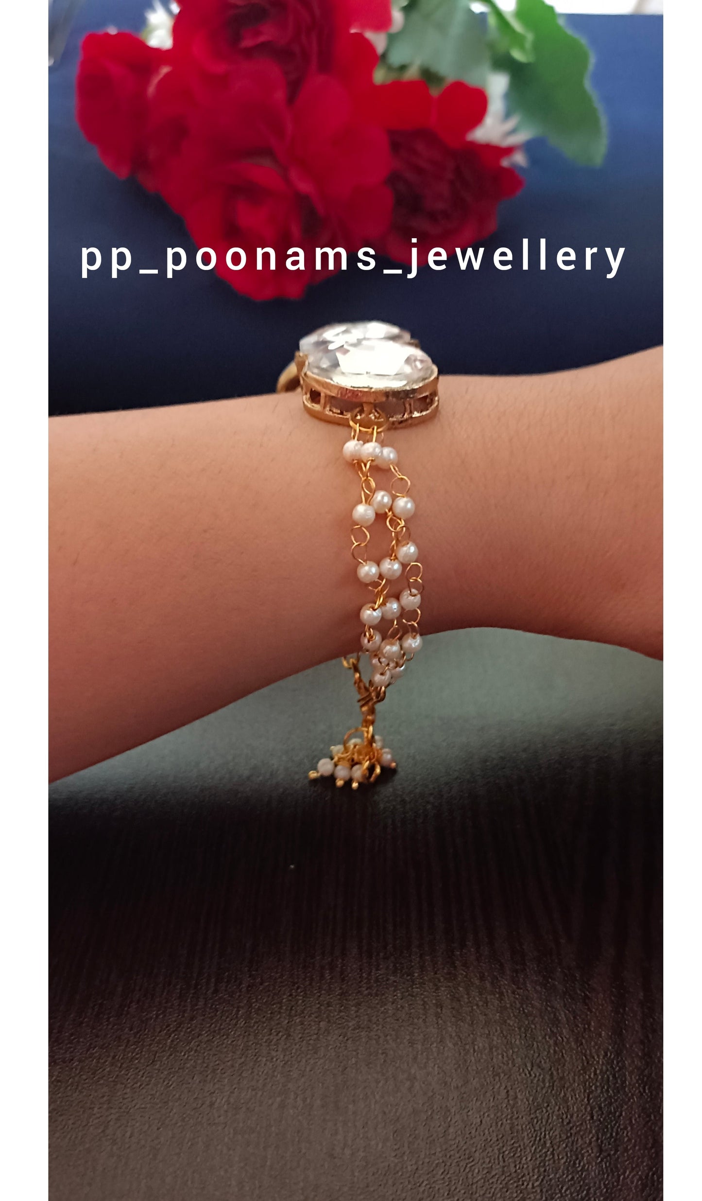 Delegate Crystal Kundan Loreal Bracelet