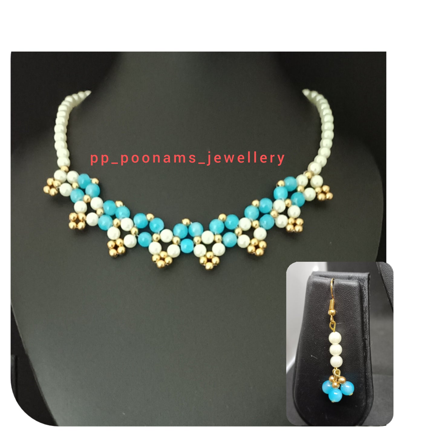 Artificial Beads Beaded Necklace Set