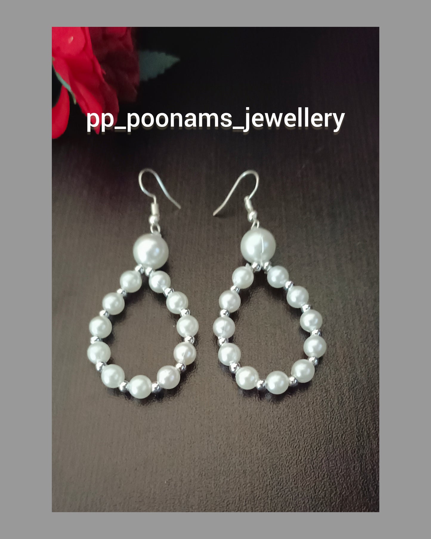 Combo of Fancy White Beads & Chain Earrings