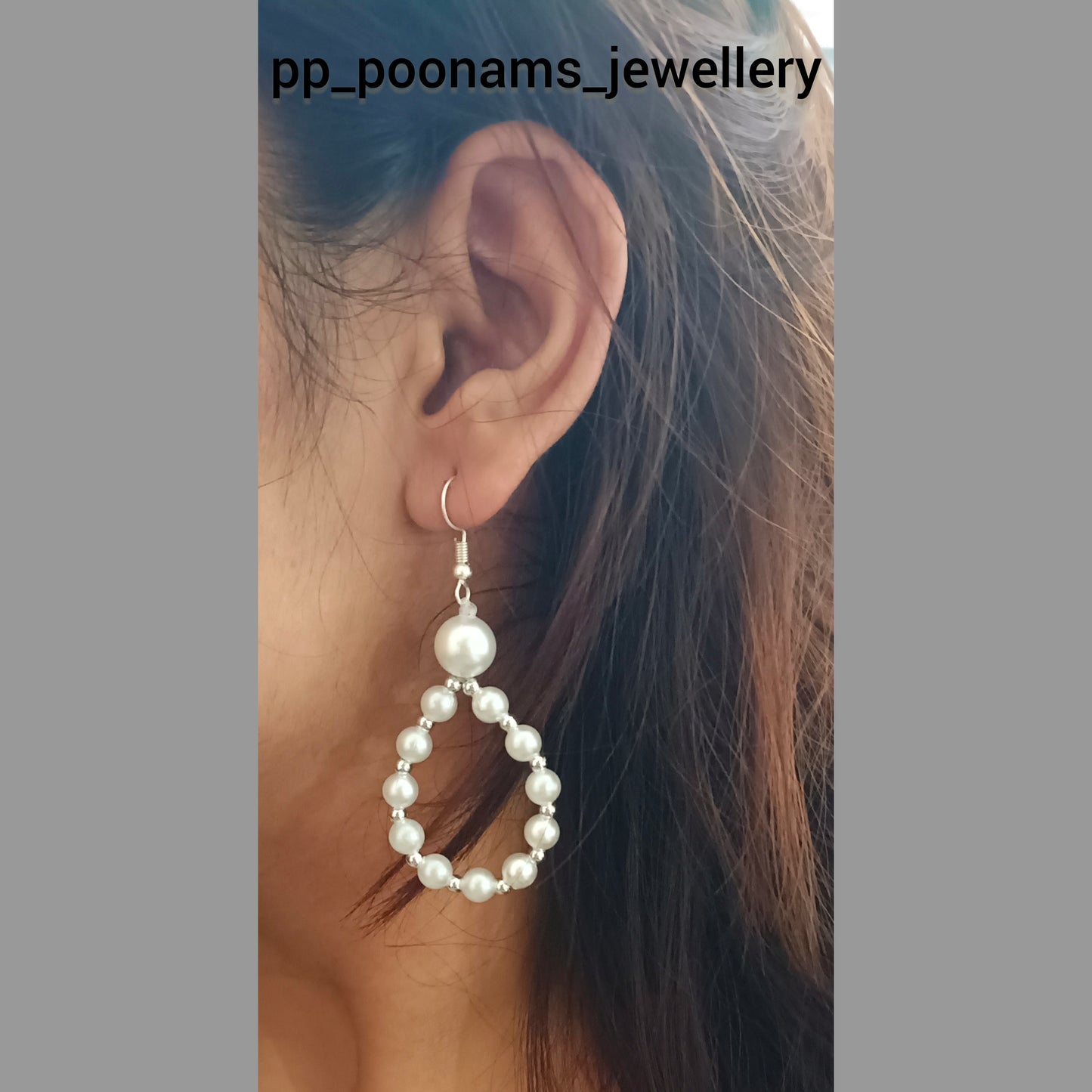 Combo of Fancy White Beads & Chain Earrings