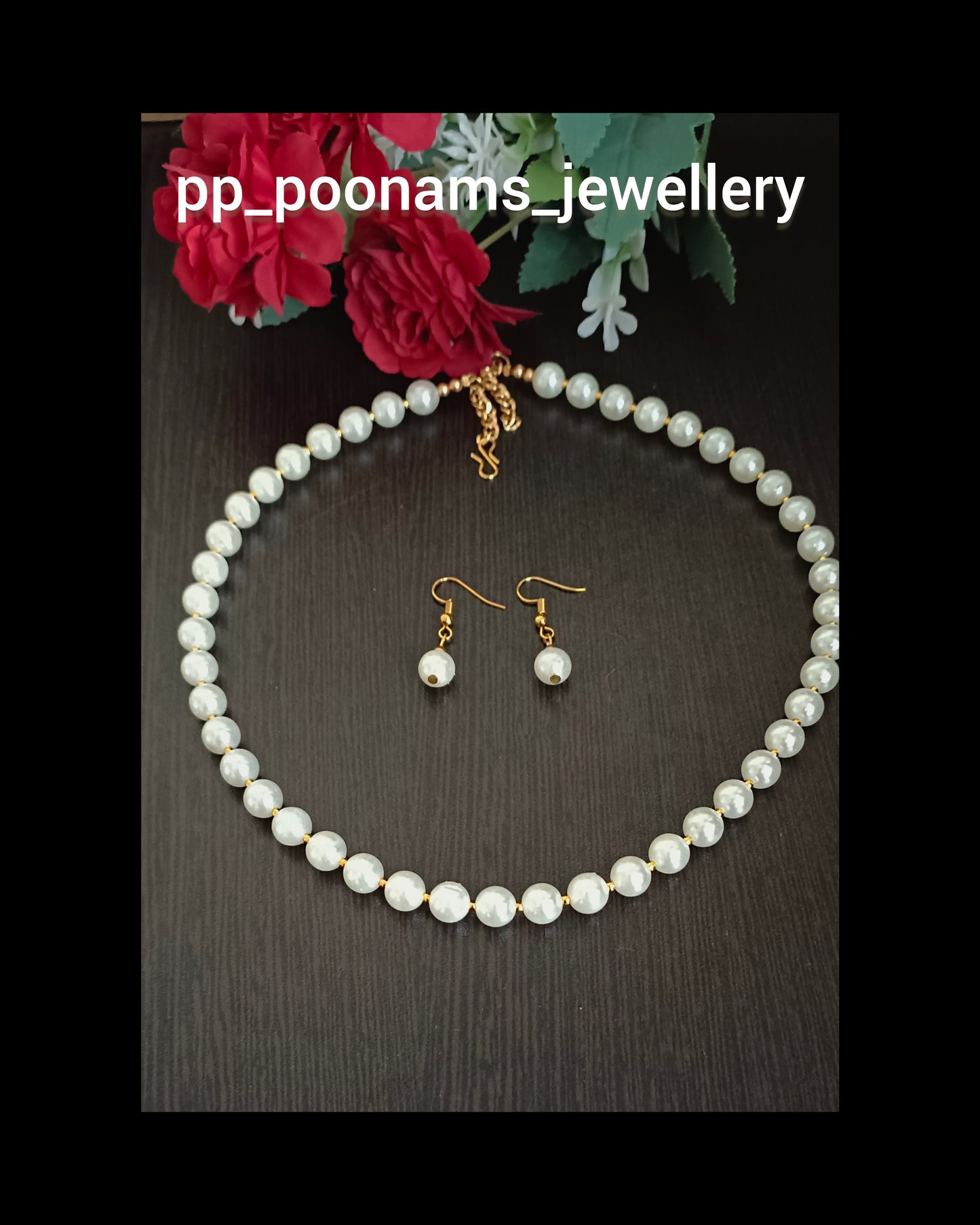 Simple Artificial Beads Necklace Set