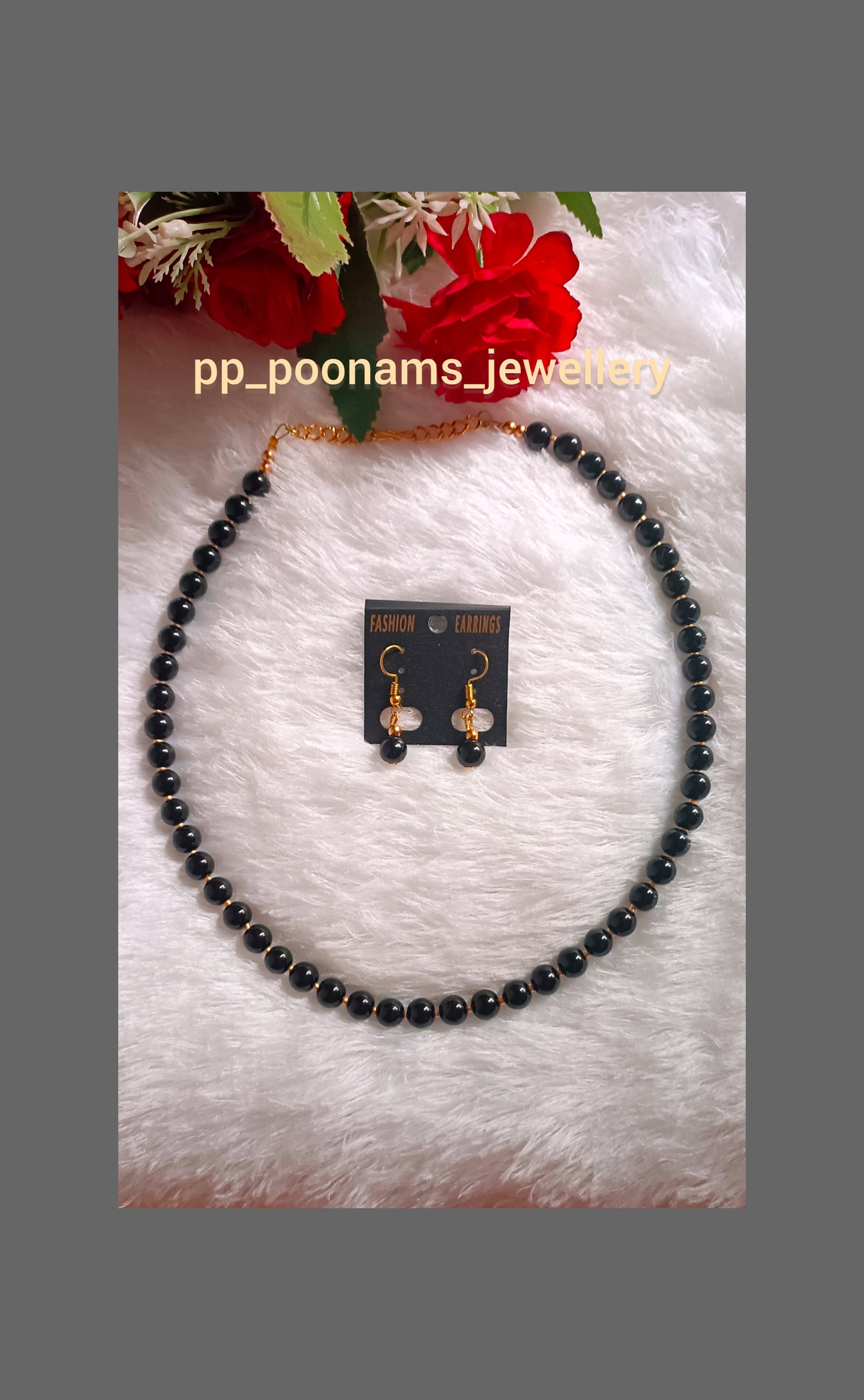 Simple Artificial Beads Necklace Set