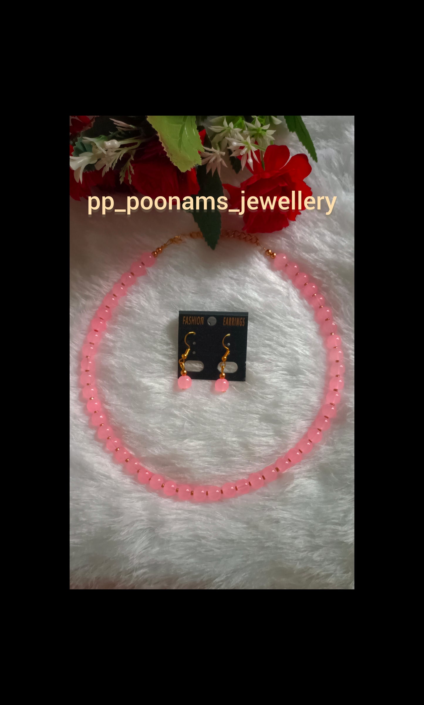 Simple Artificial Beads Necklace Set