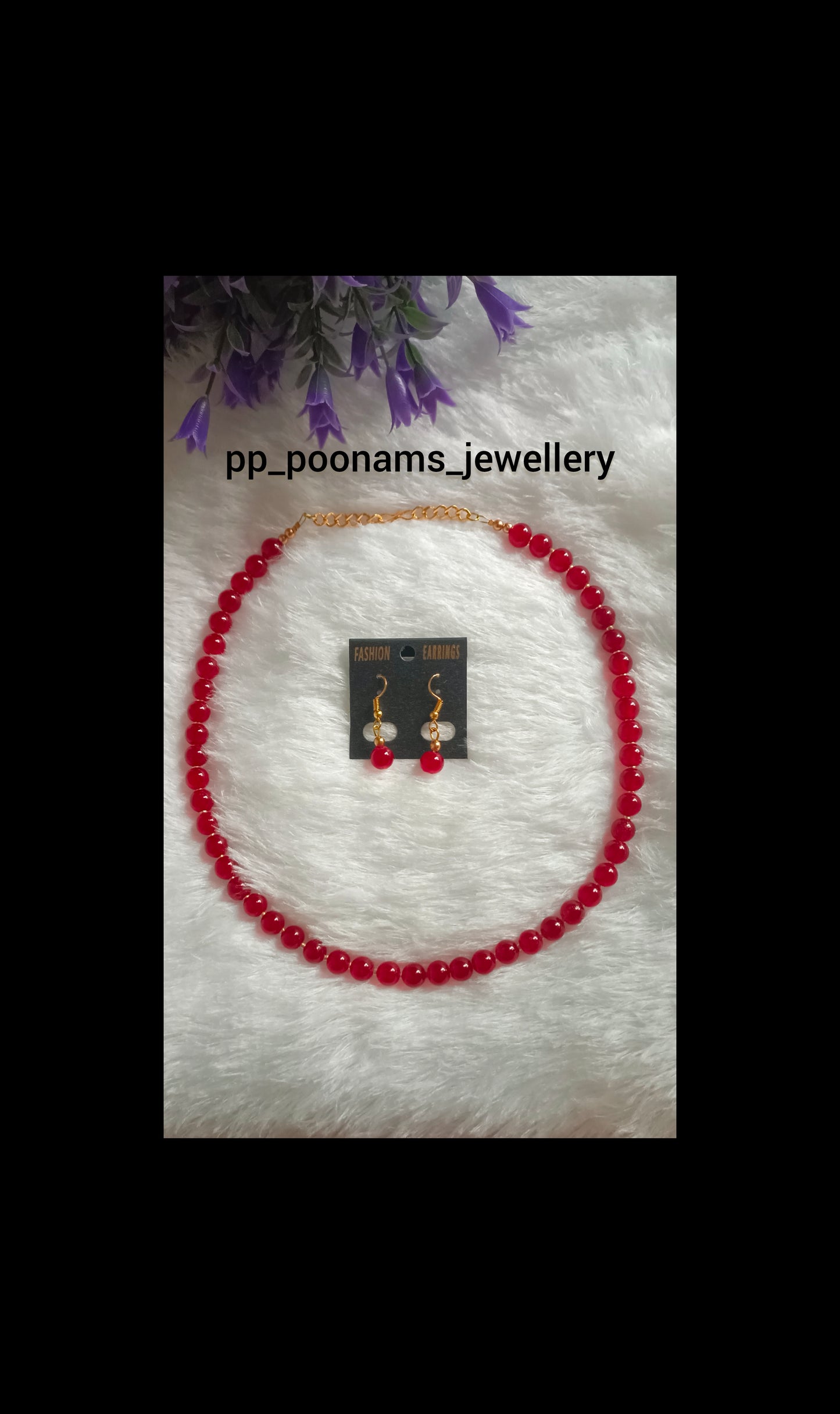 Simple Artificial Beads Necklace Set
