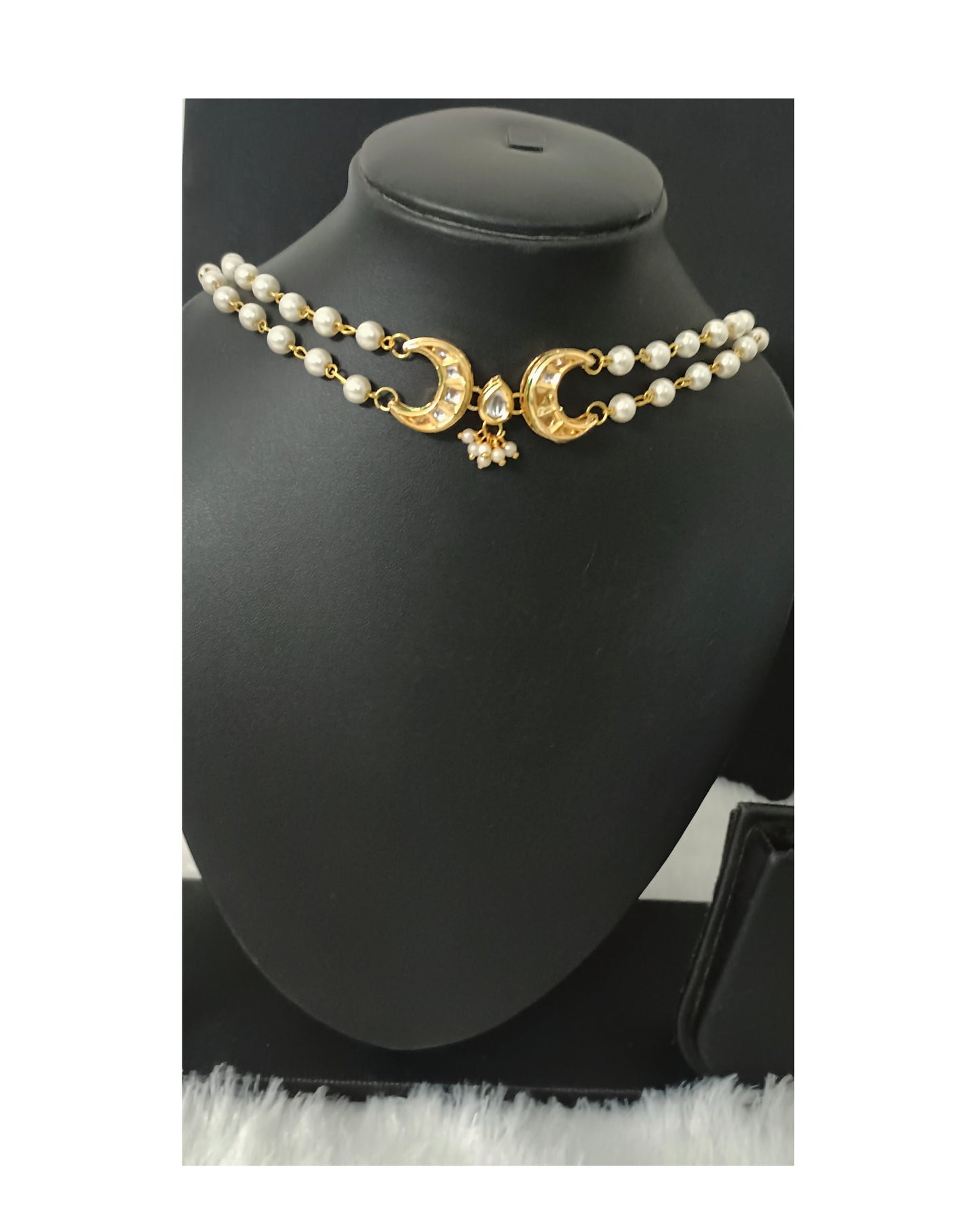 Fancy Gold Plated Choker Necklace Set