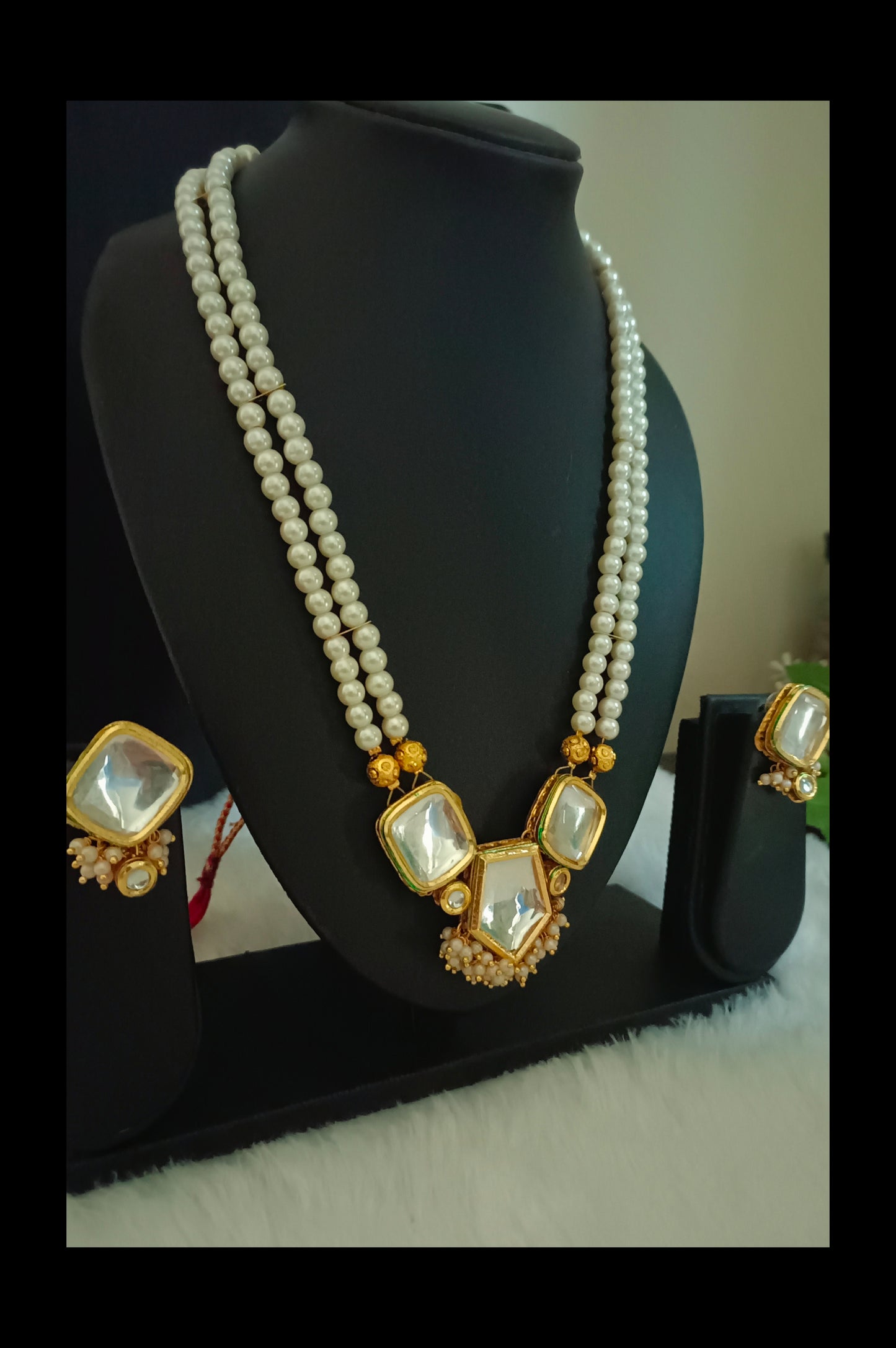 Gold Plated Kundan Beads RaniHaar