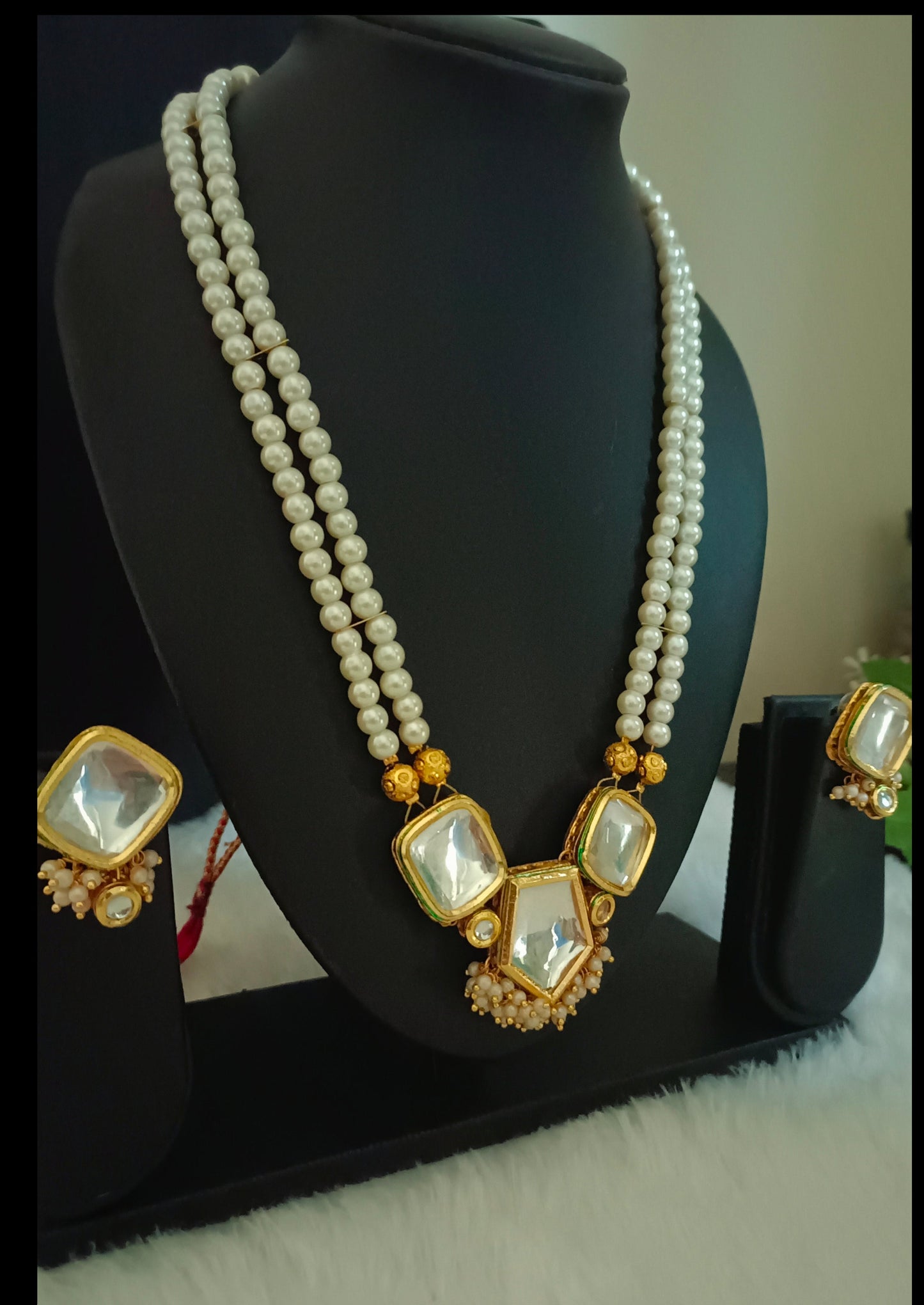 Gold Plated Kundan Beads RaniHaar