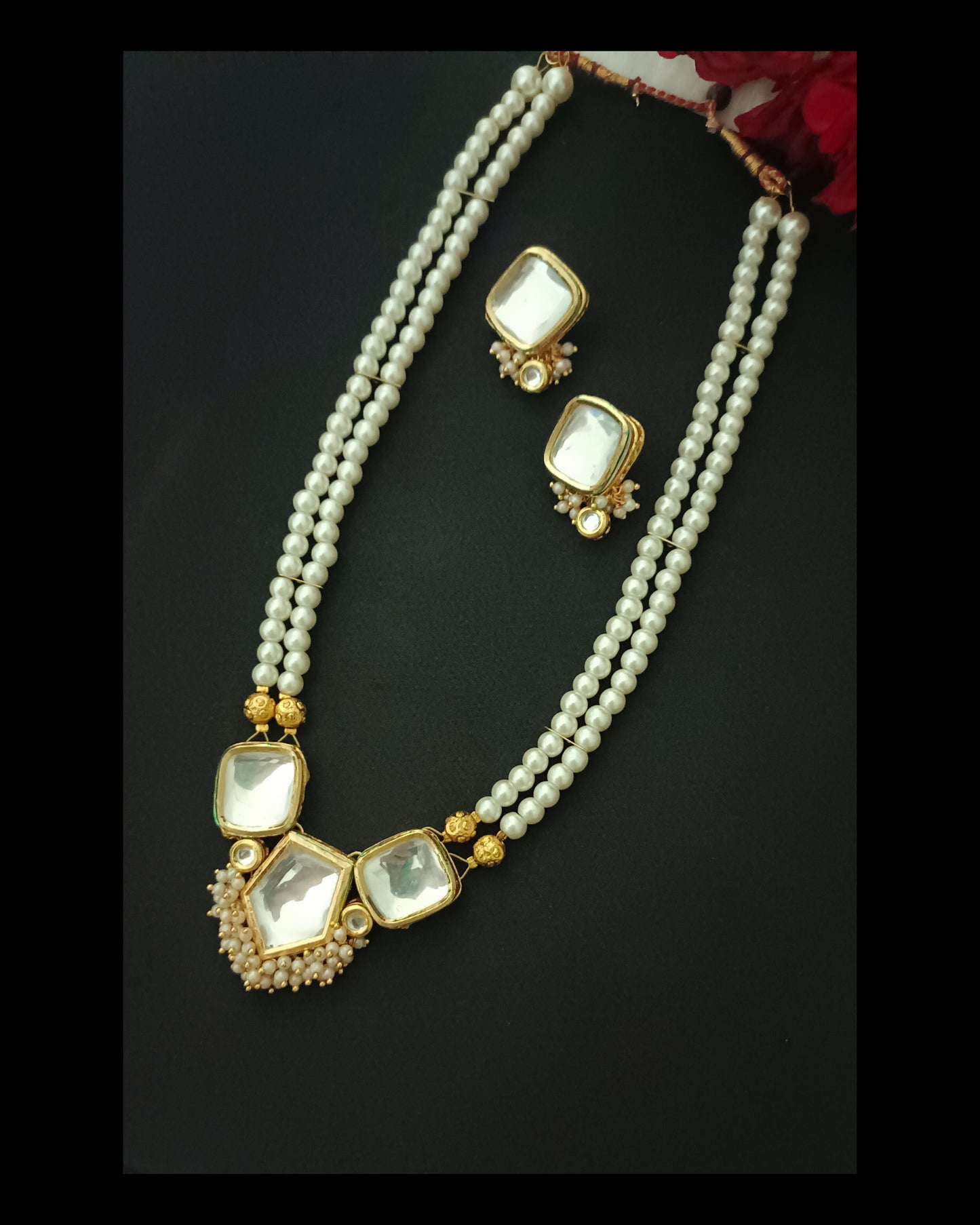 Gold Plated Kundan Beads RaniHaar