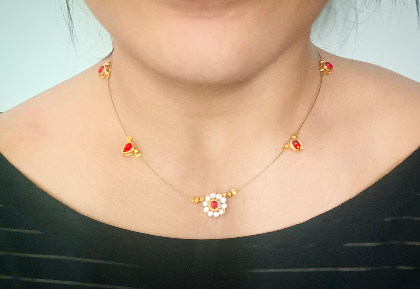 Invisible Brass Chain Necklace