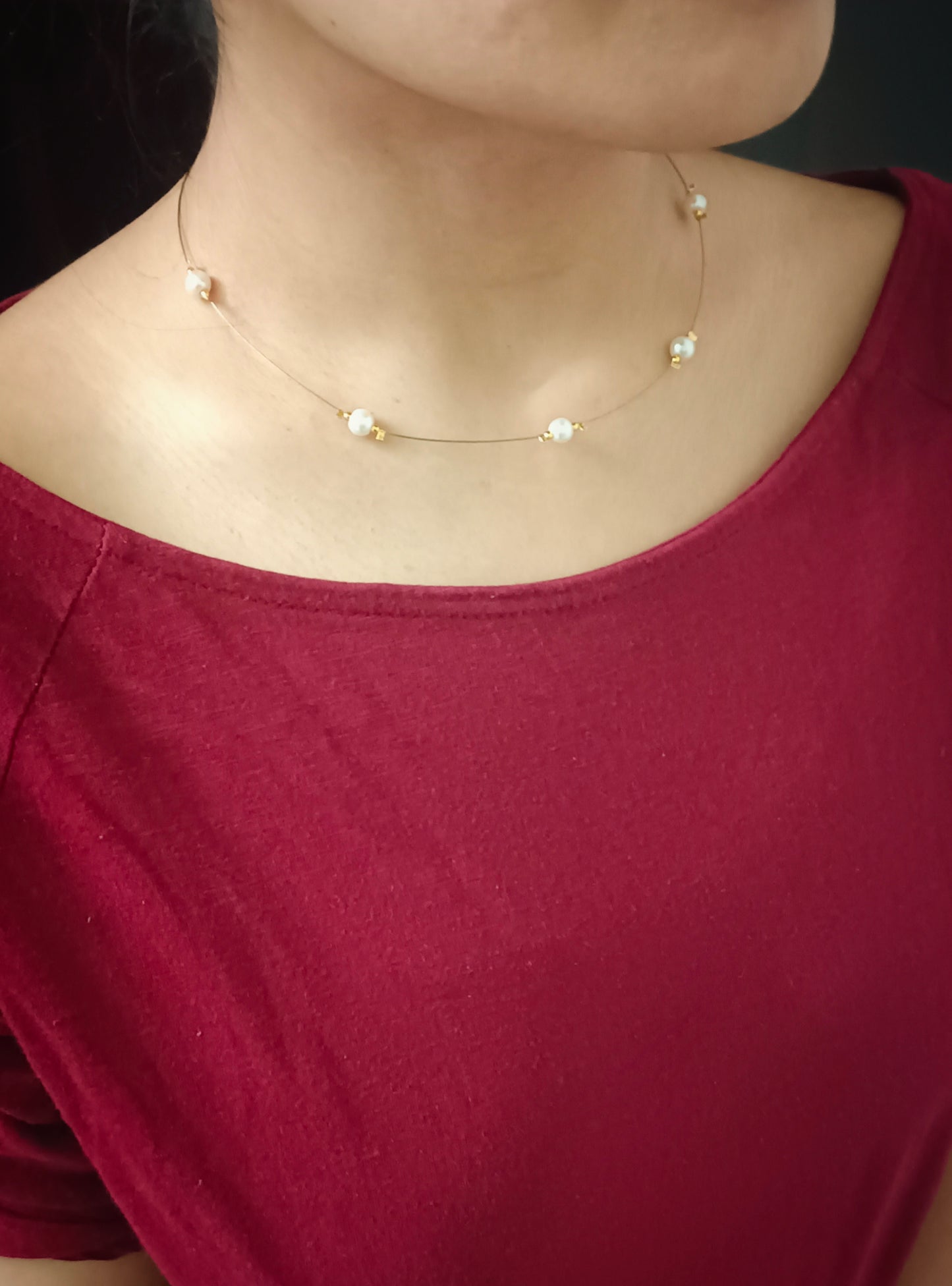 Invisible Brass Chain Necklace