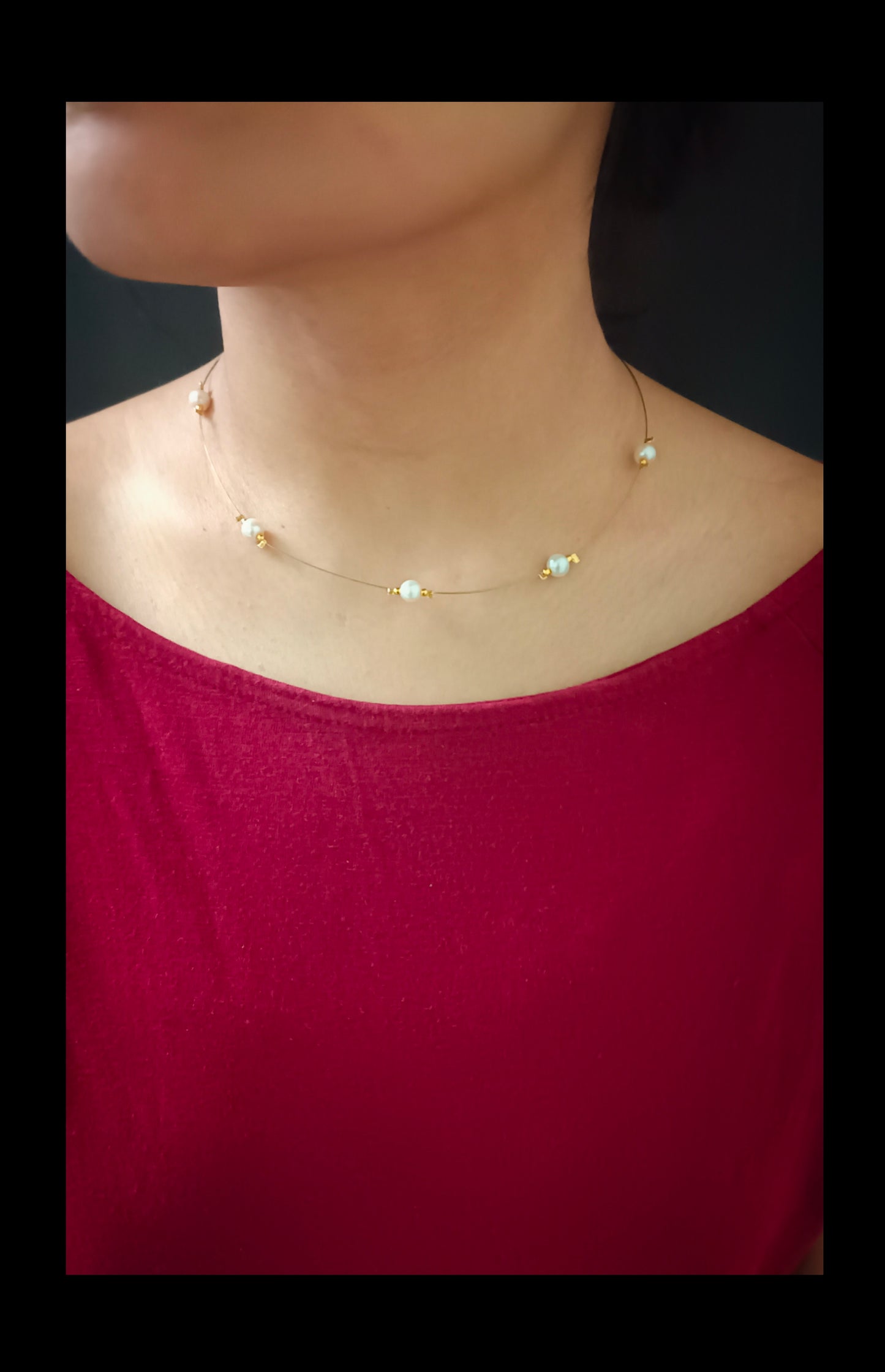 Invisible Brass Chain Necklace