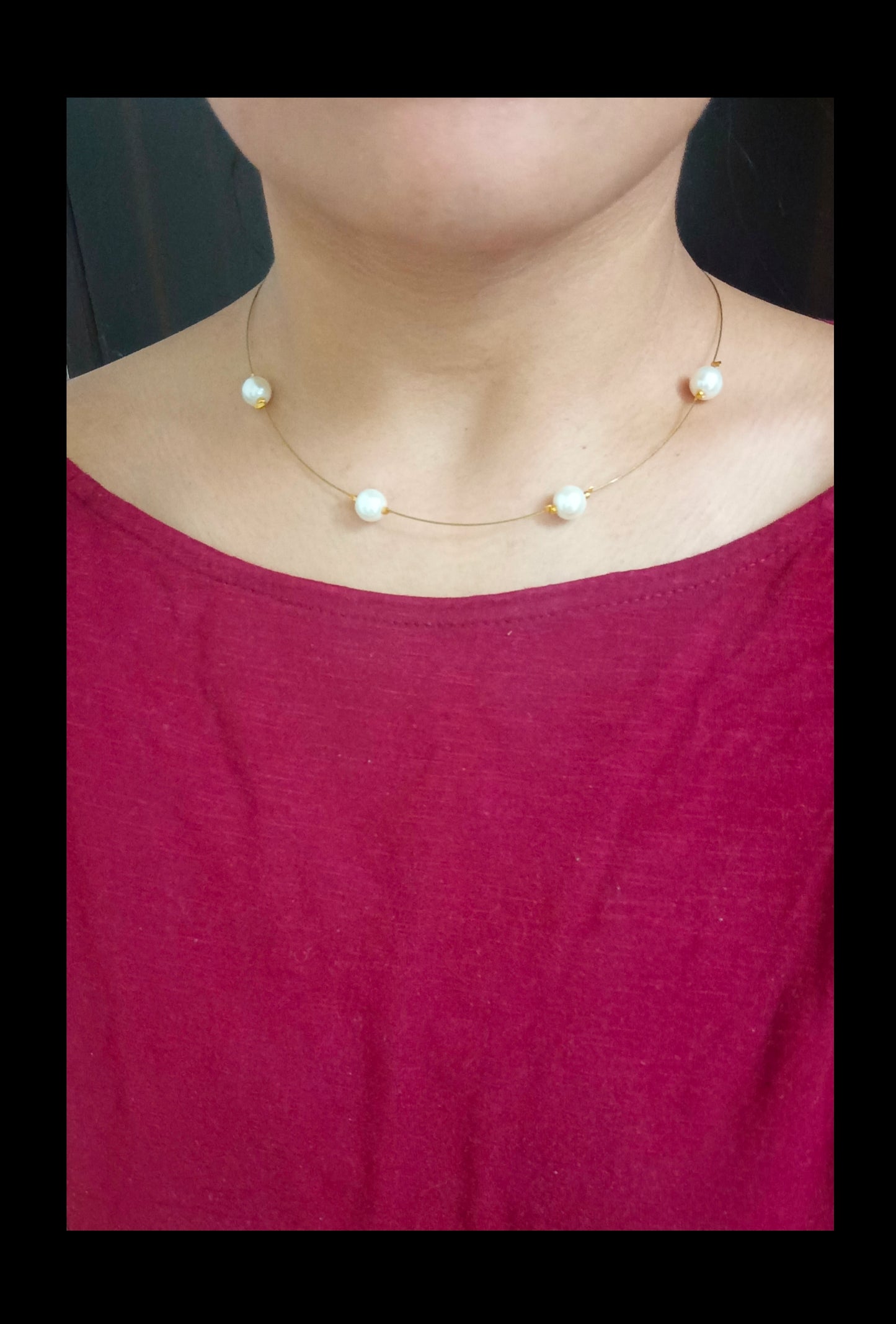 Invisible Brass Chain Necklace