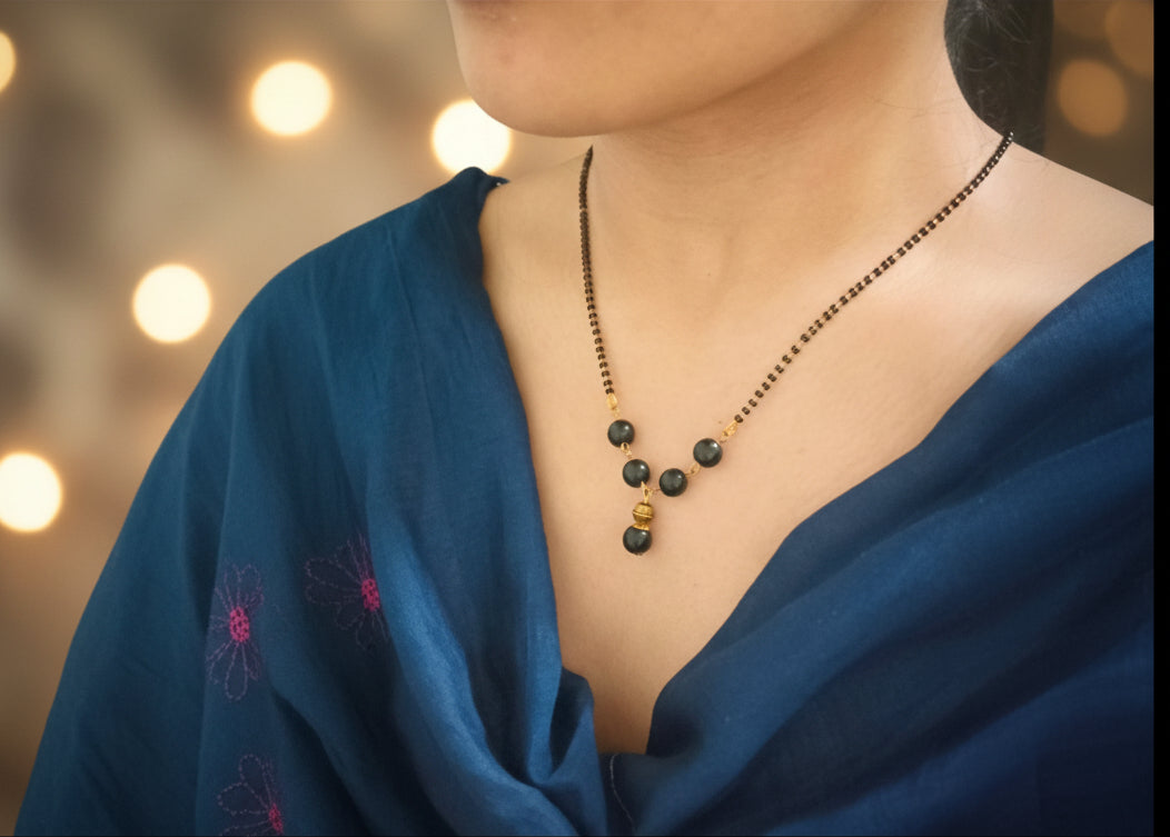Gold Plated Beads Mangalsutra