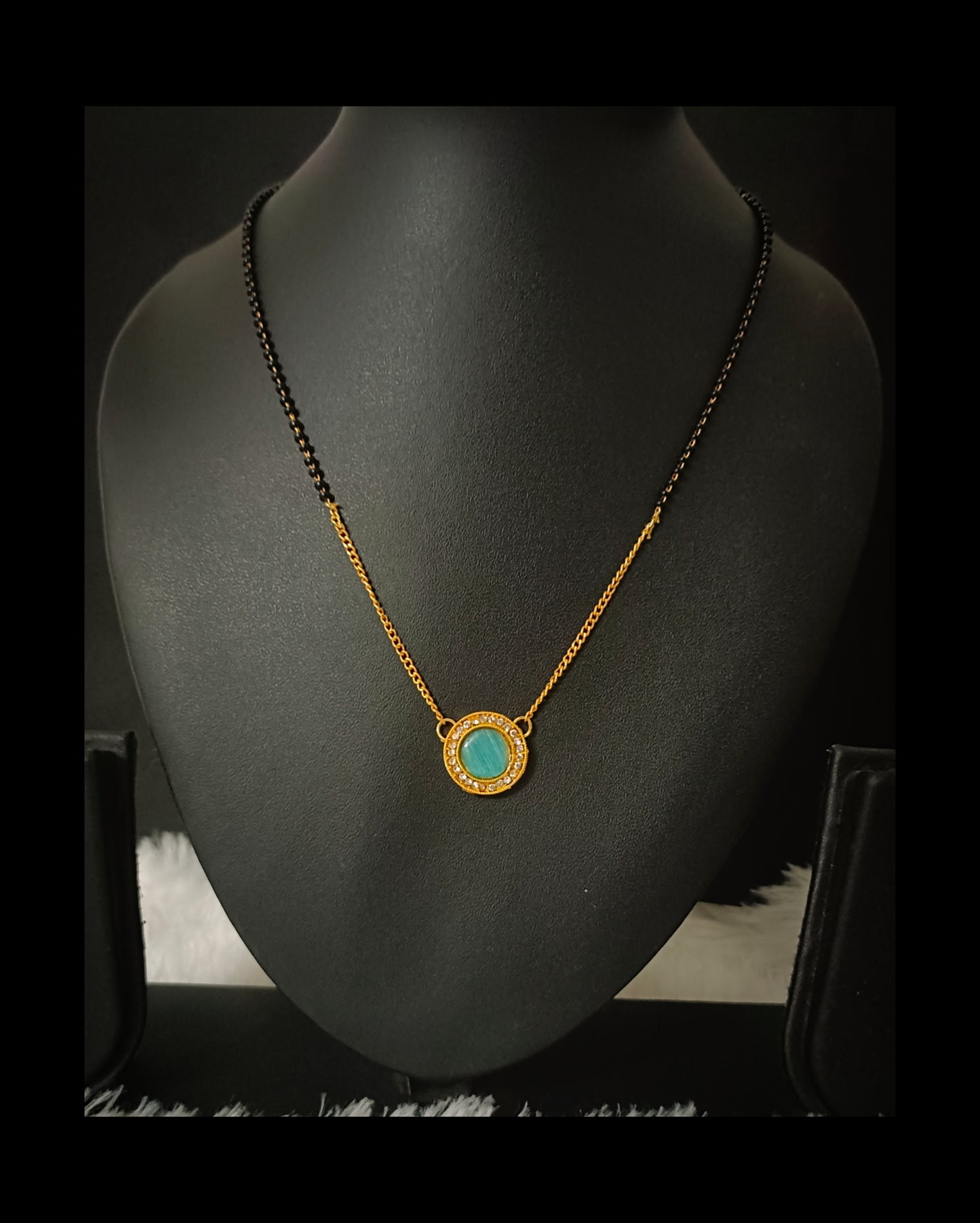 Delicated Monalisa Chain Kundan Mangalsutra