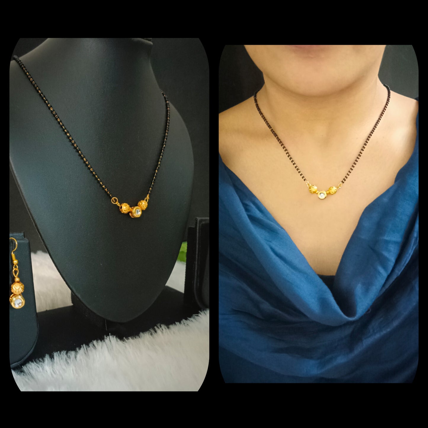 Gold Plated Kundan Mangalsutra