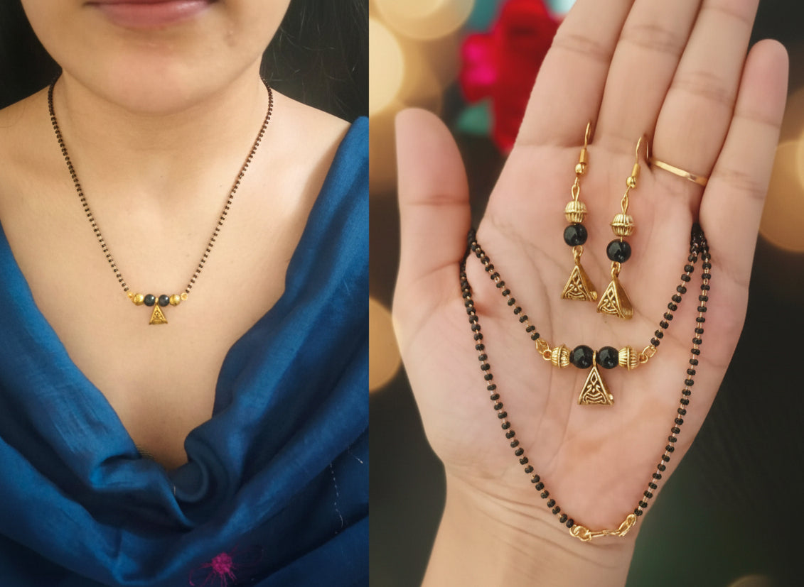 Gold Plated Beads Mangalsutra