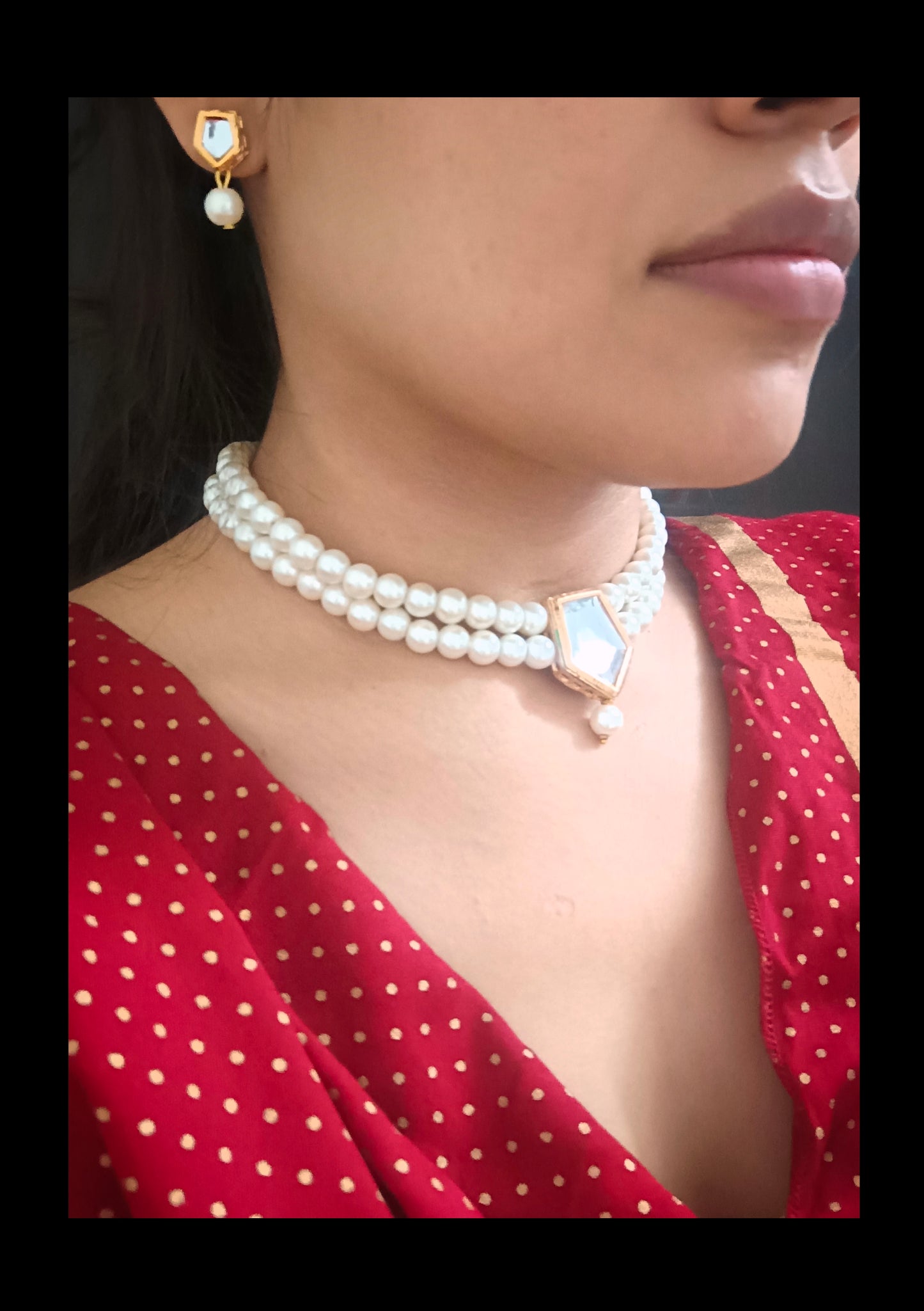 Gold Plated Meenakari Kundan Choker Set