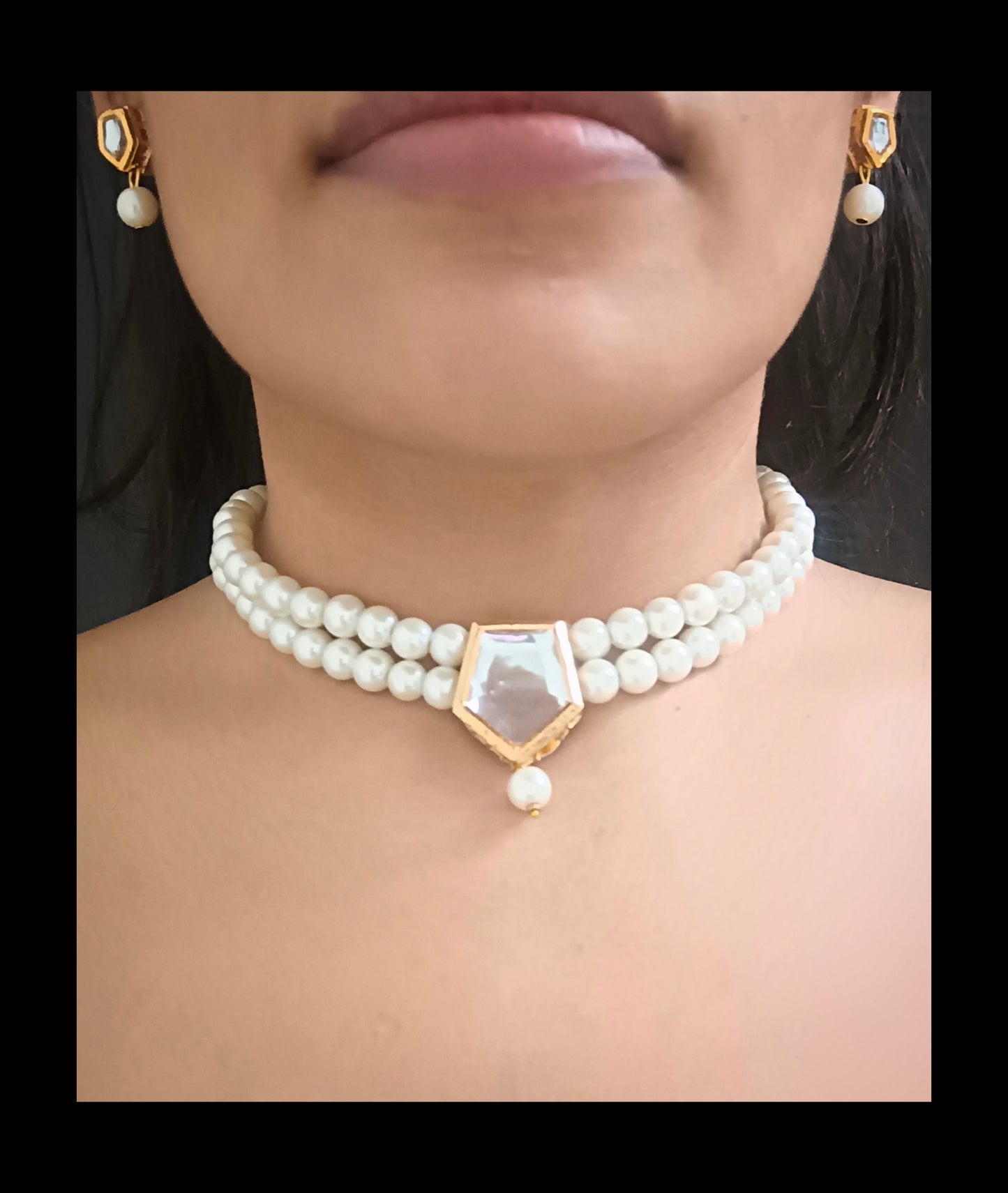 Gold Plated Meenakari Kundan Choker Set