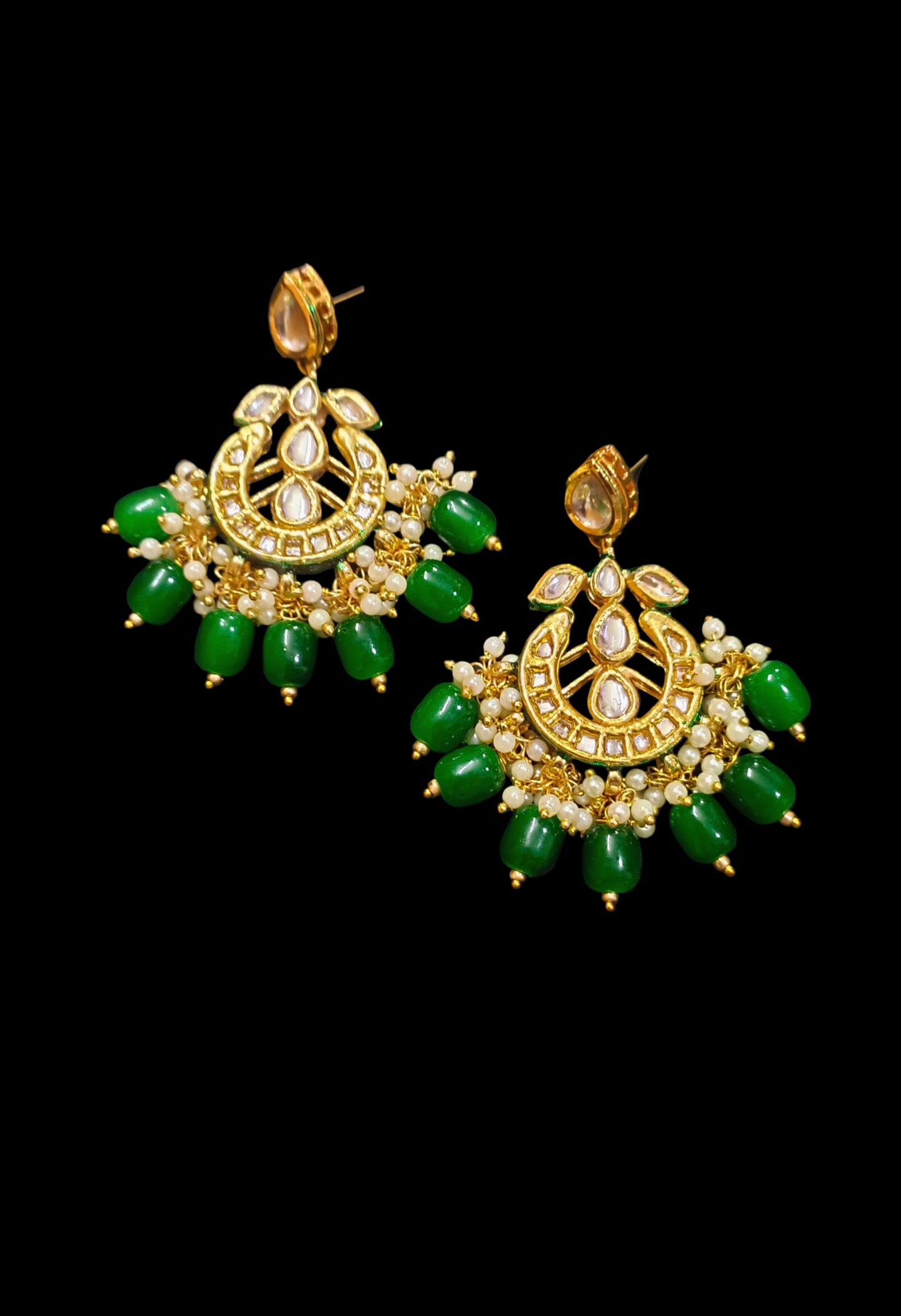 Meenakari Kundan Chandbali Earrings & MaangTikka Set