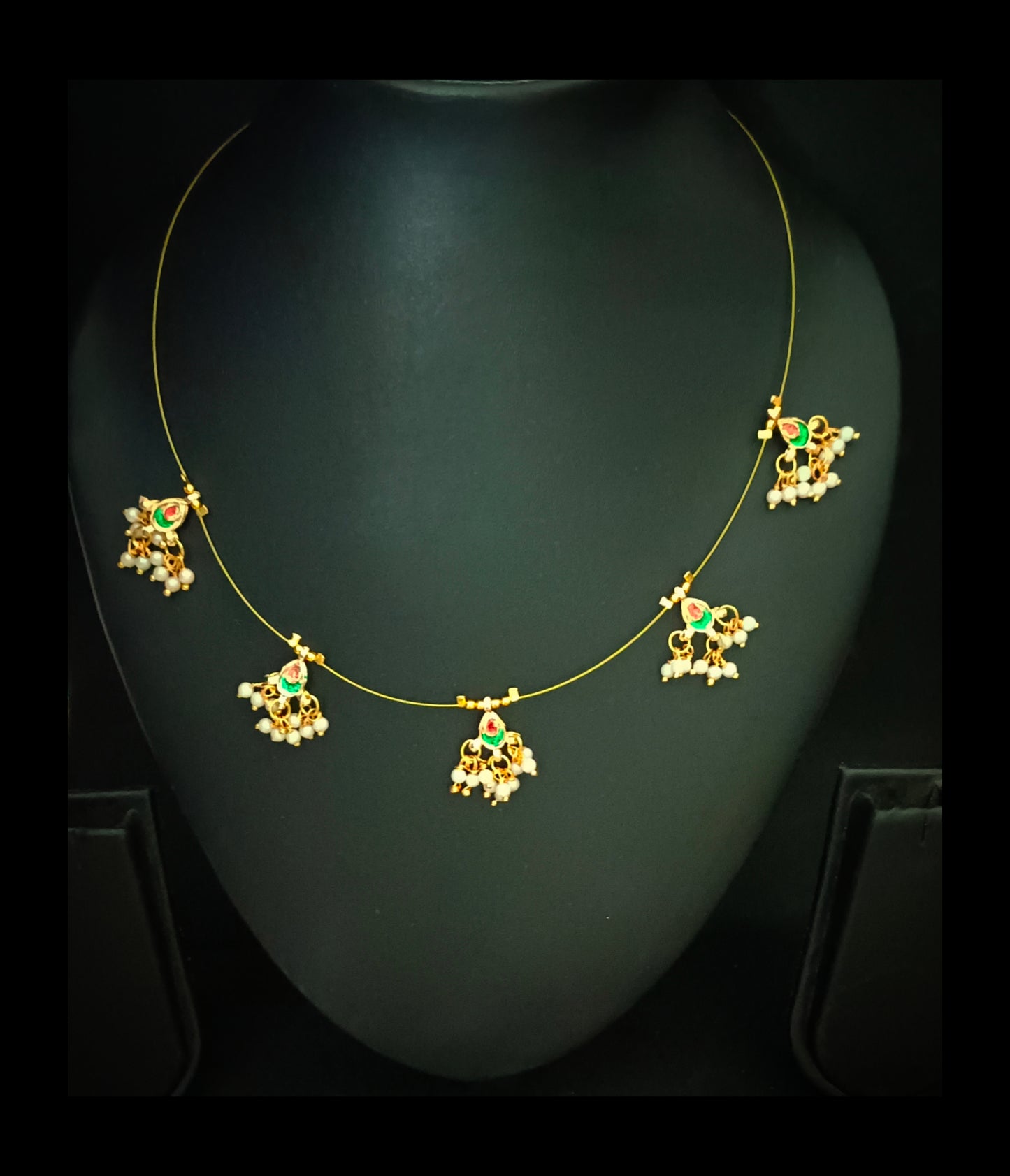 Reversible/ Invisible Brass Chain Kundan Necklace