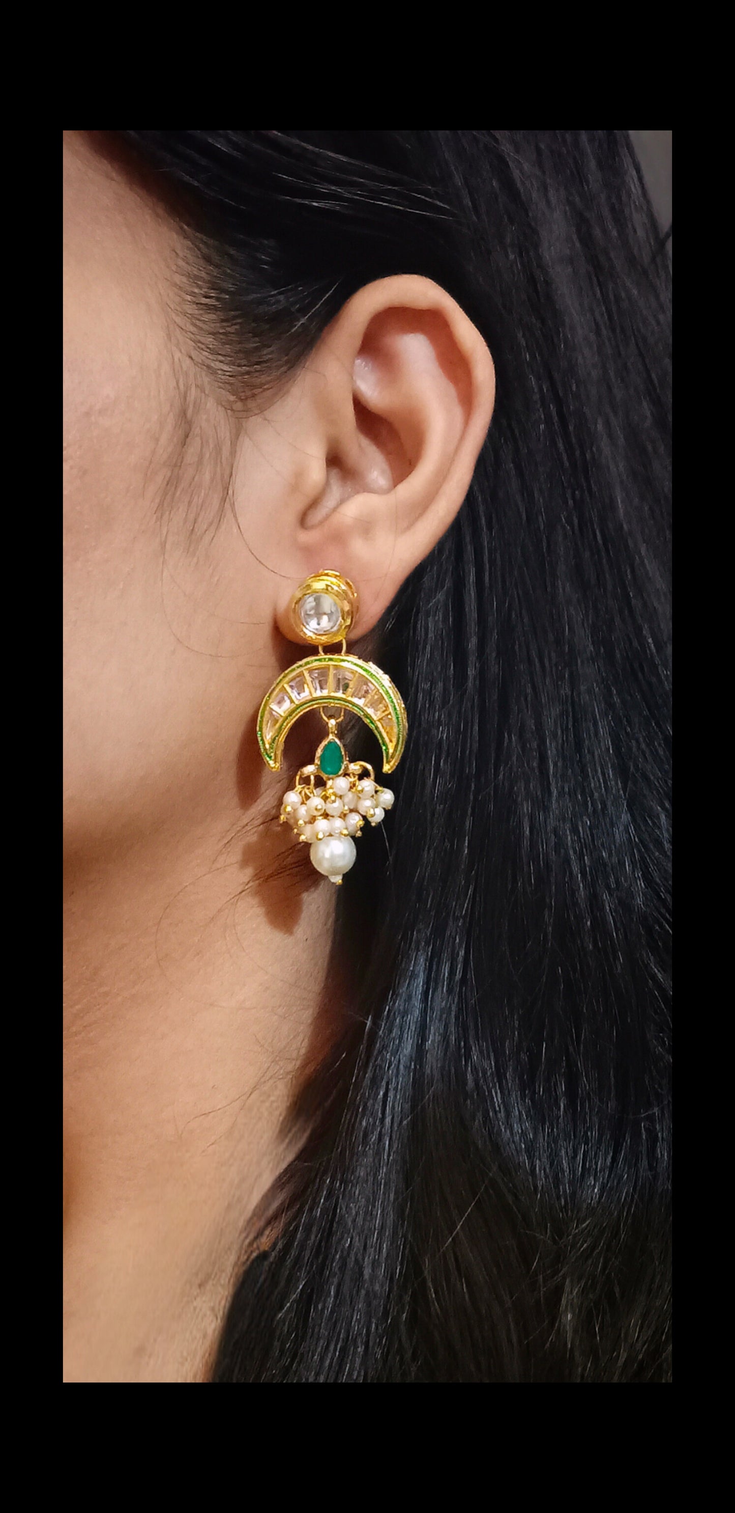 Meenakari Kundan Earrings