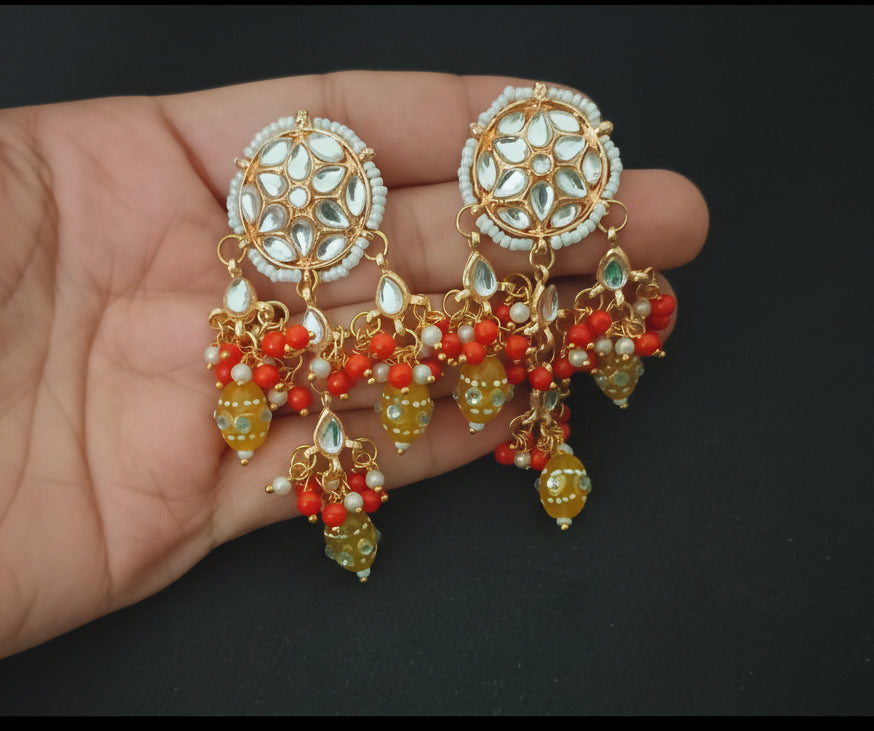 Beautiful Meenakari Kundan Earring