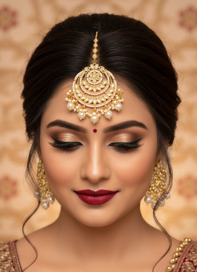 Meenakari Kundan Maangtikka