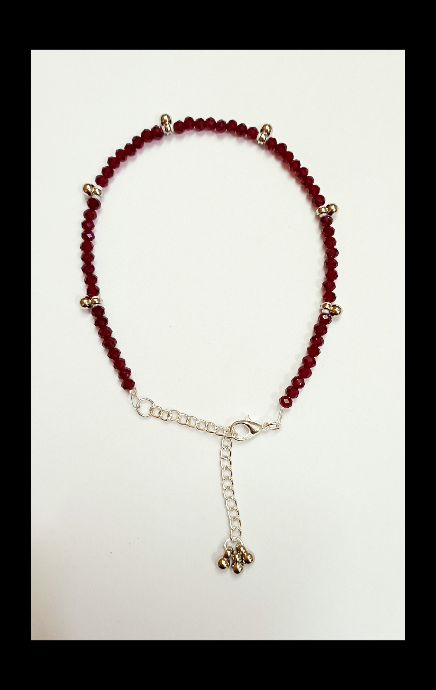 Crystal Beads Ghungroo Chain Anklet