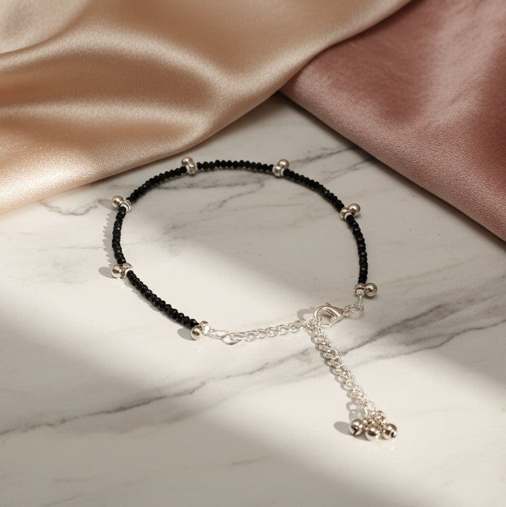 Crystal Ghungroo Chain Anklet