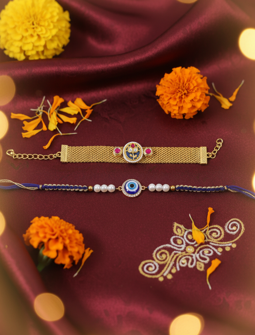 Combo of Kundan Rakhis
