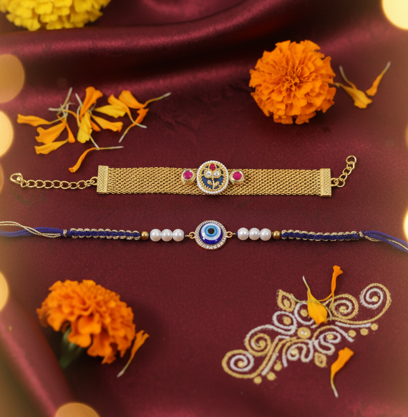 Combo of Kundan Rakhi