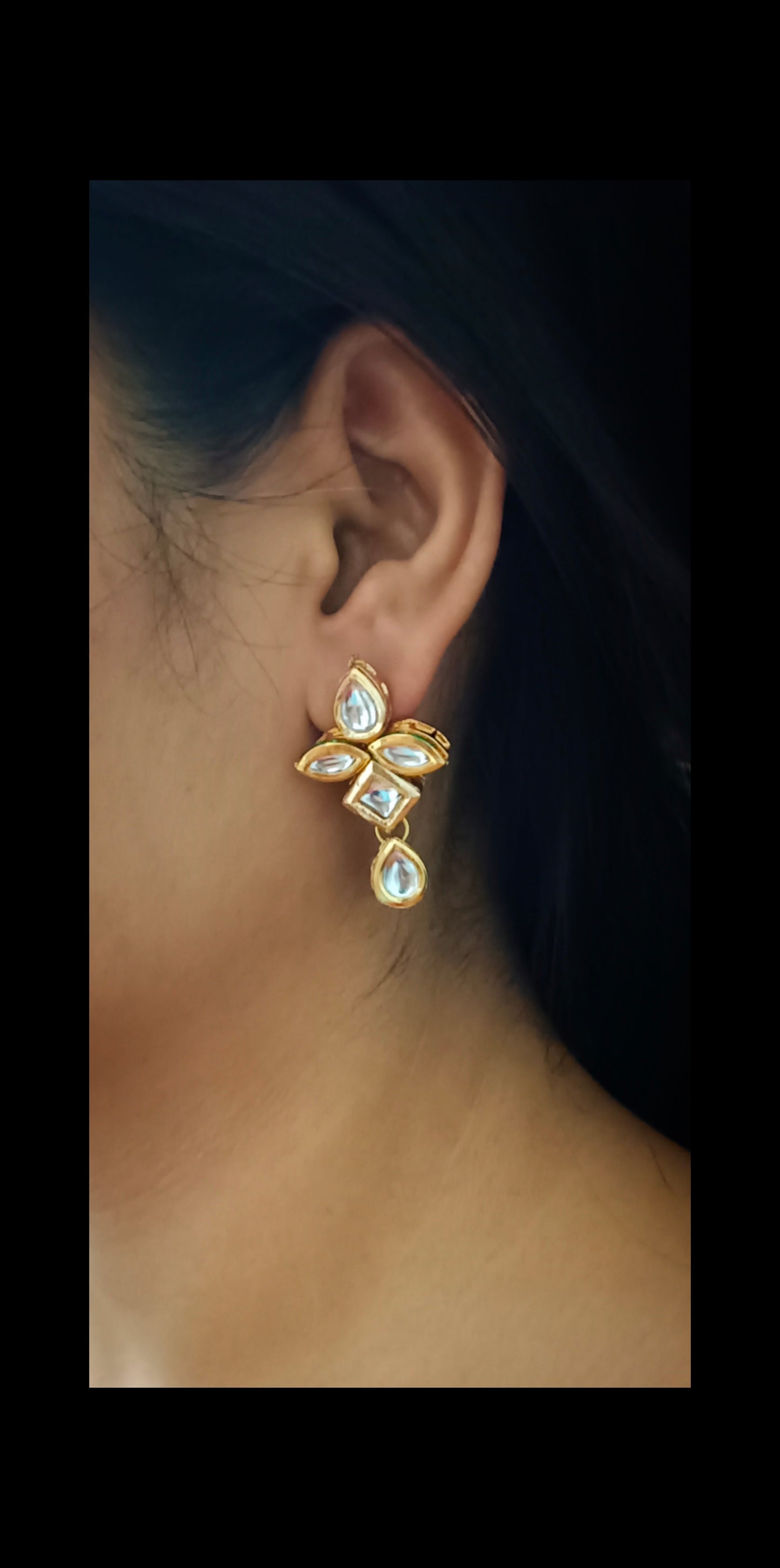 Beautiful Meenakari Kundan Earrings