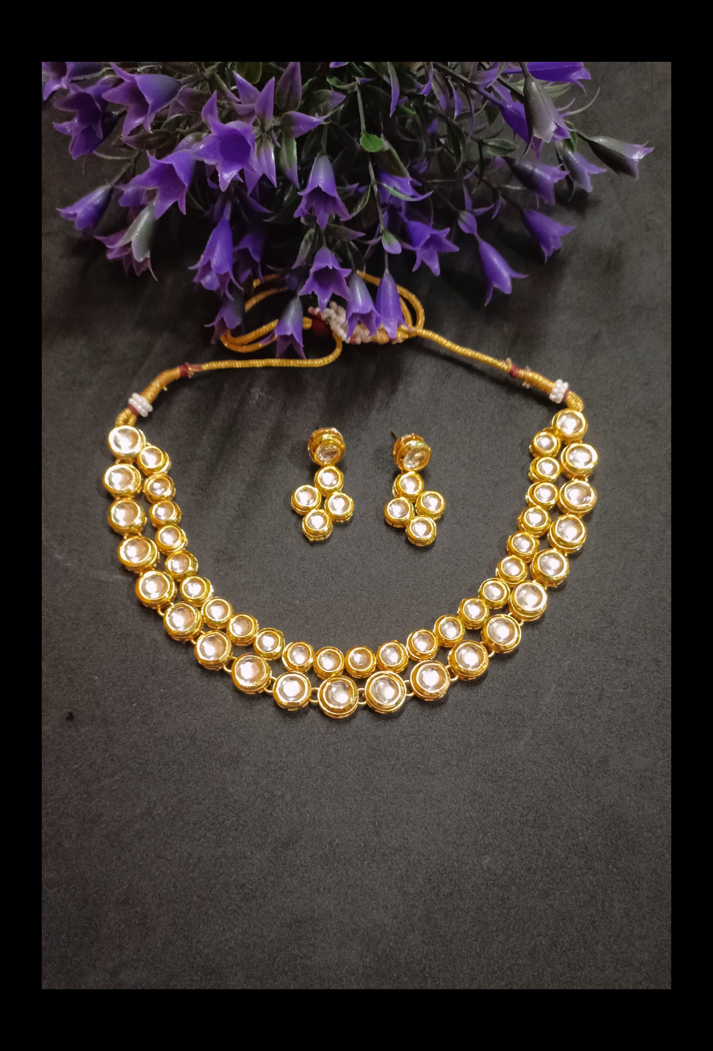 Double Layer Meenakari Kundan Necklace Set