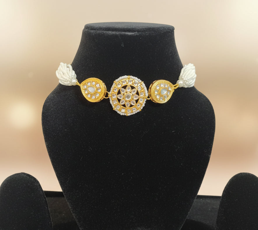 Gold-Plated Kundan Choker Set