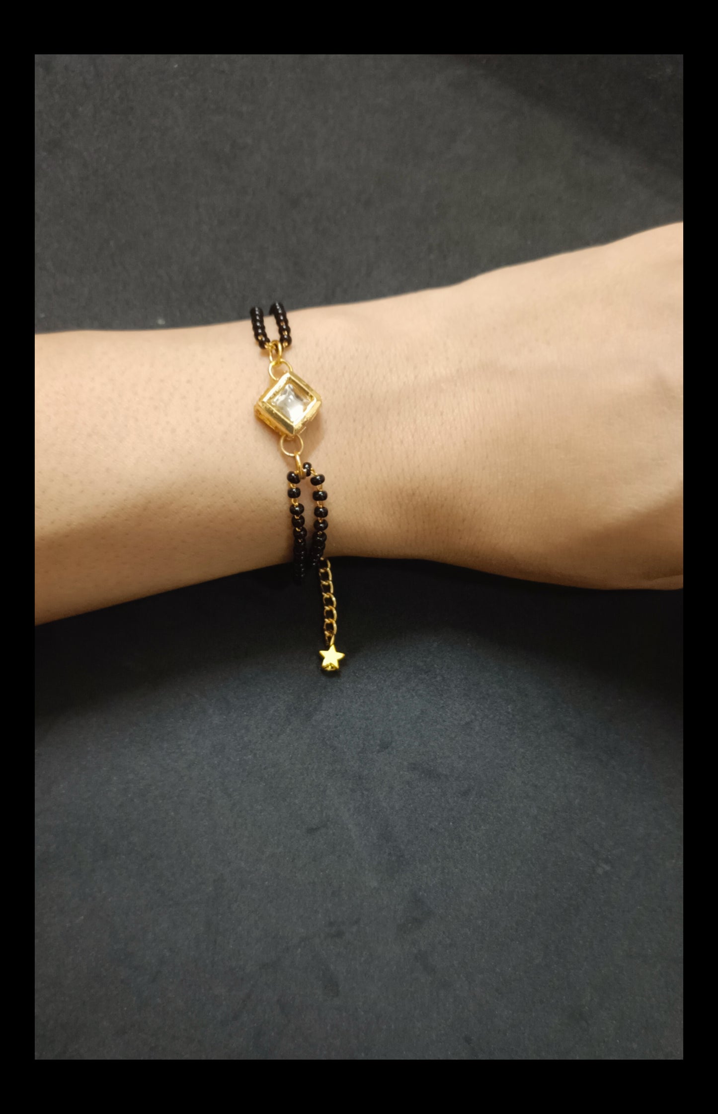 Meenakari Kundan Pendant Hand Mangalsutra