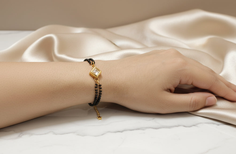 Meenakari Kundan Pendant Hand Mangalsutra