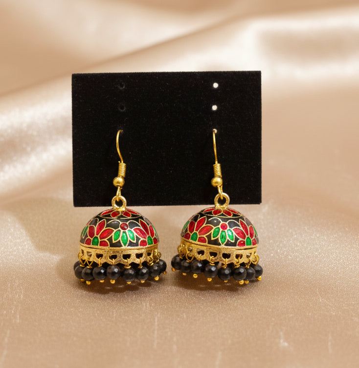 Beautiful Meenakari Jhumkas