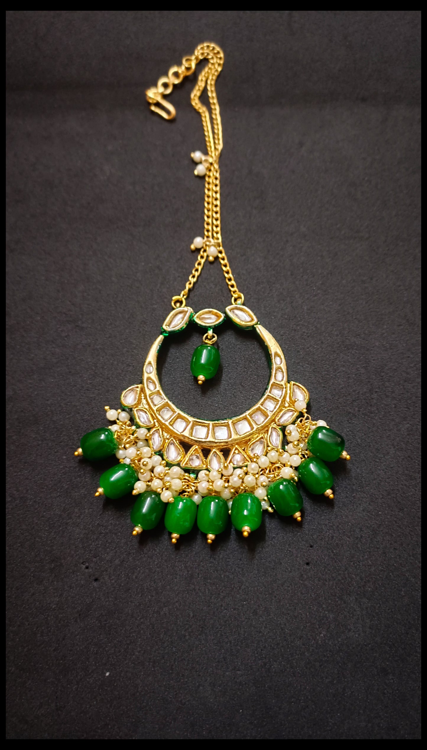 Exclusive Meenakari Kundan Maangtikka