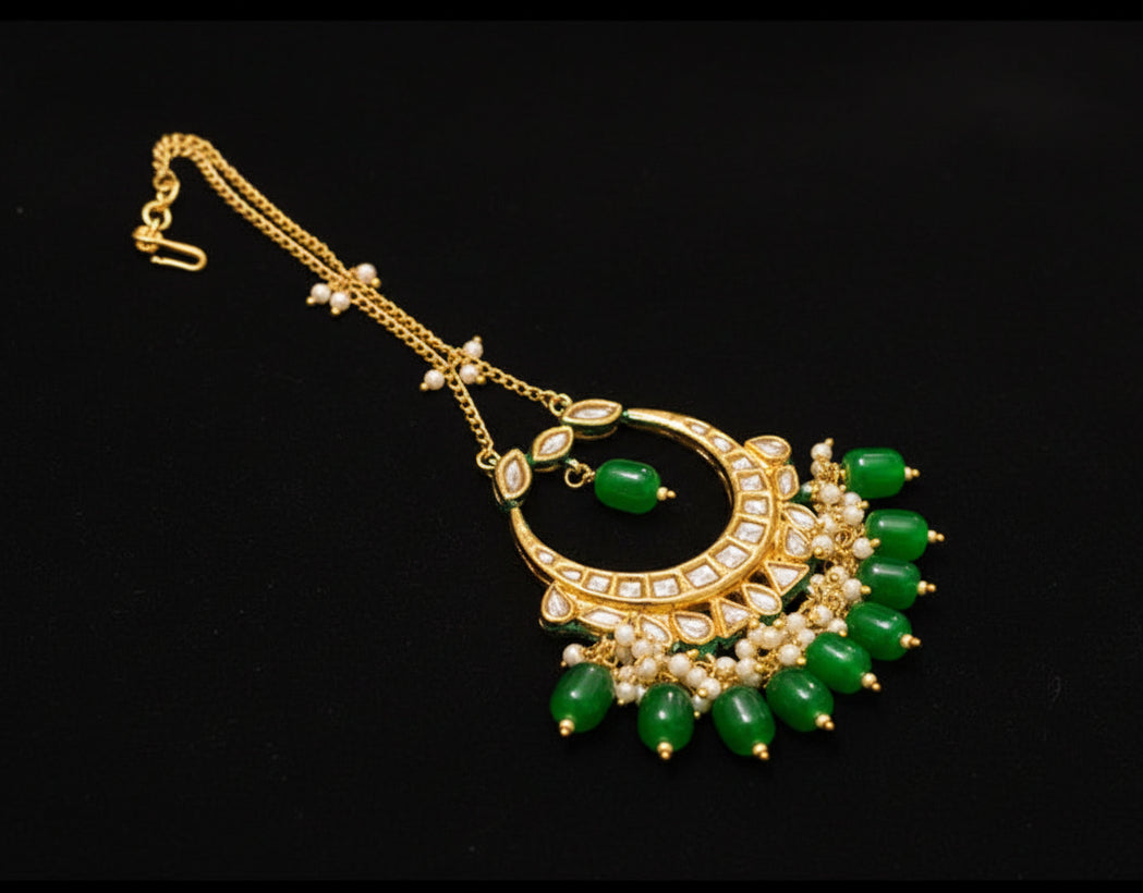 Exclusive Meenakari Kundan Maangtikka