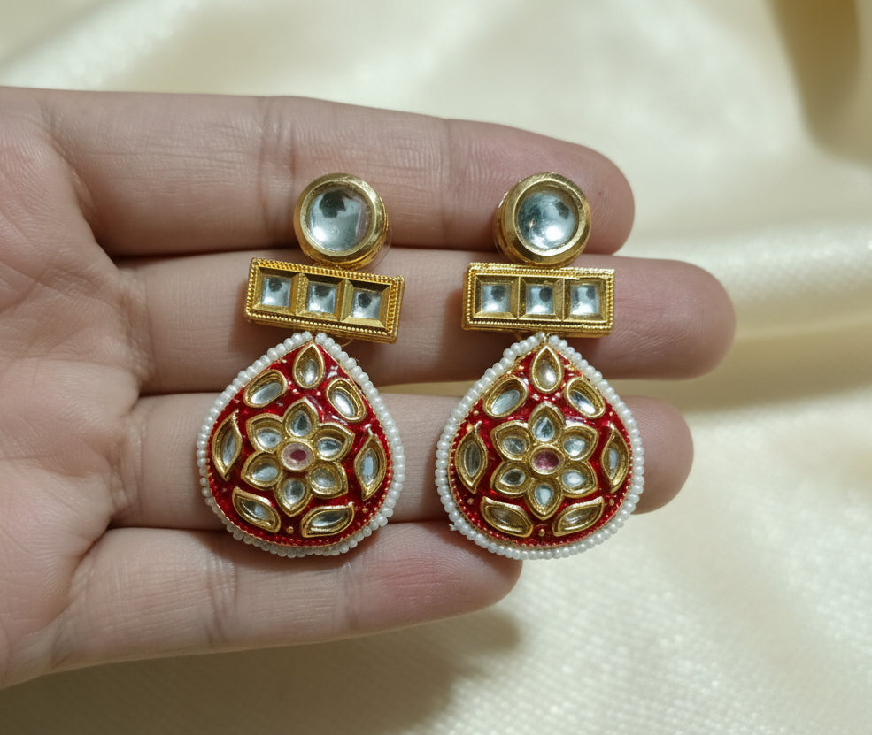 Meenakari Kundan Earrings