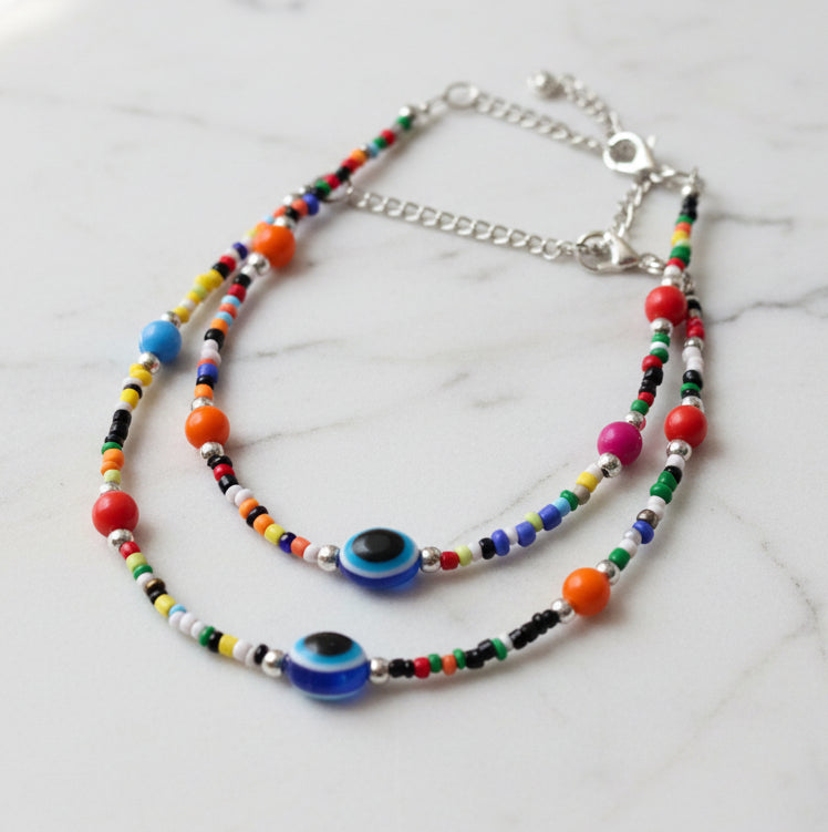 Colorful Evil Eye Chain Anklet