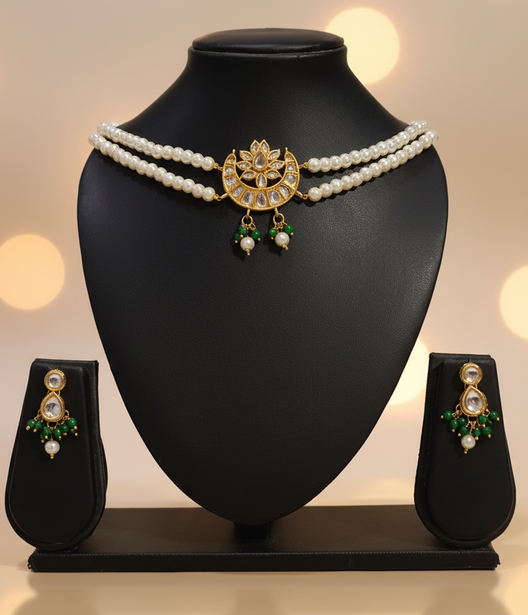 Kundan Pearl Choker Set