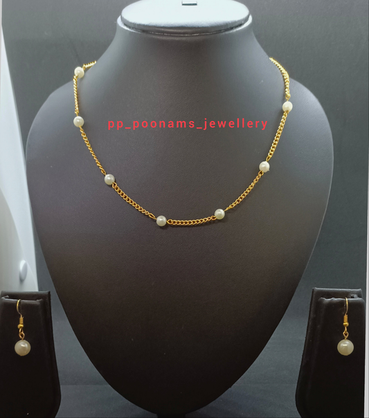 Gold-Plated Chain Necklace Set