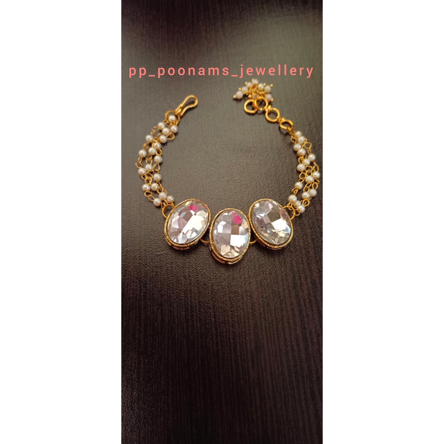 Delegate Crystal Kundan Loreal Bracelet