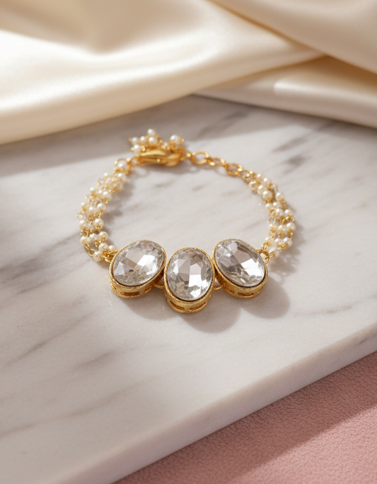 Delegate Crystal Kundan Loreal Bracelet