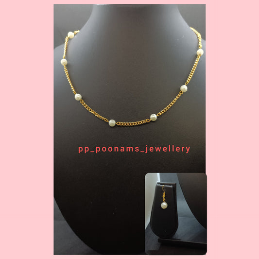 Gold-Plated Chain Necklace Set