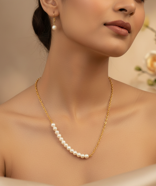 Gold-Plated Chain Necklace Set