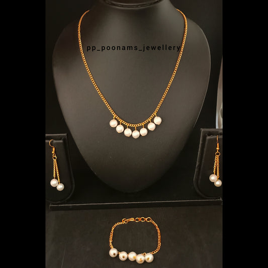 Gold- Plated Chain Necklace Set