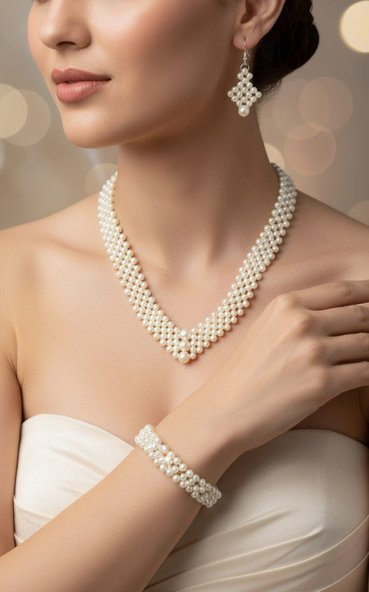 Pearl Necklace Set